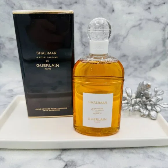 Guerlain Paris Shalimar Satin Shower Oil Bergamot-Full 200ml,6.7oz-BOXED-NEW - Picture 2 of 12